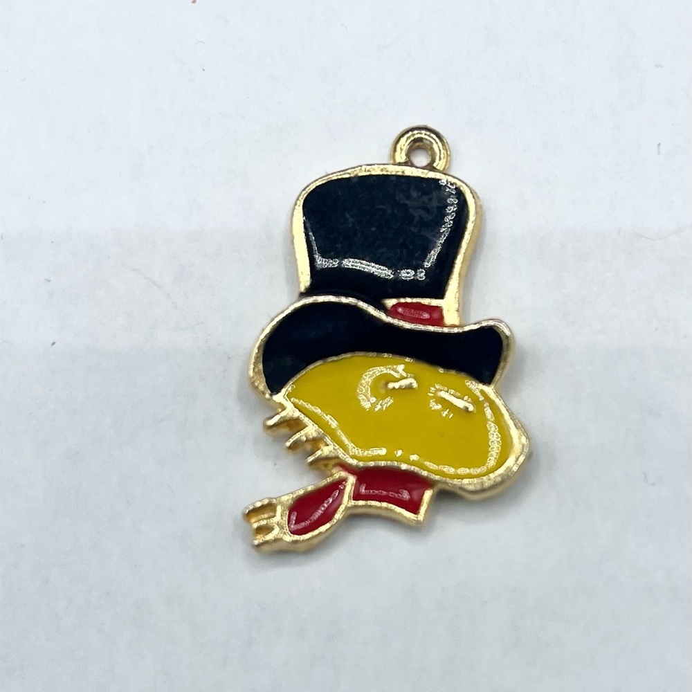 1965 The Peanuts Woodstock Yellow‎ Black Pendant by Starline Rare Christmas Hat